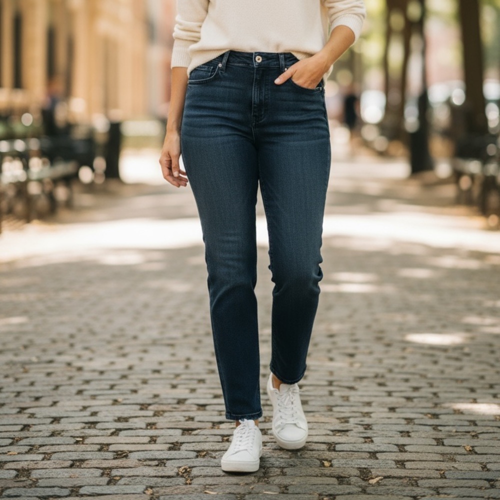 Navy Straight Leg Skinny Jeans for Women - Social Standard by Sanctuary 10 / 30